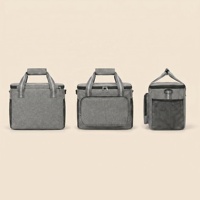 Sac à déjeuner isotherme moderne grande capacité en tissu Oxford avec bandoulière, pochette à glace épaisse, sac repas extérieur étanche