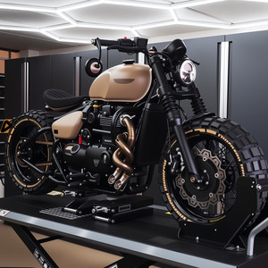 ท่อไอเสียแบบถักสแตนเลสสำหรับตก<span class=keywords><strong>แต่ง</strong></span>รถมอเตอร์ไซค์ <span class=keywords><strong>Triumph</strong></span> <span class=keywords><strong>Bobber</strong></span> Retro - Product Image 1
