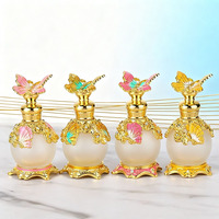 Flacon vide de luxe 15 ml en alliage métallique, style antique vintage, pour parfum, huile essentielle ou sérum de soin de la peau arabe