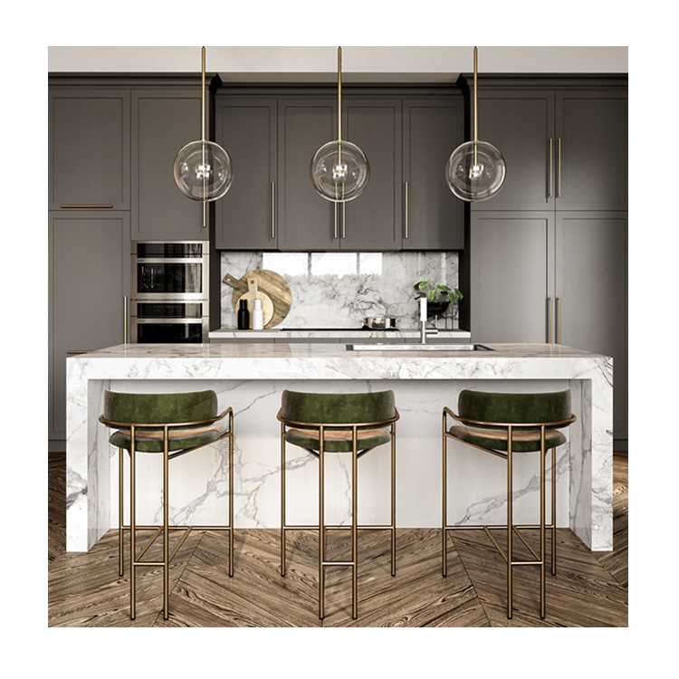 Открытая кухонная скамейка, Мраморная домашняя кухонная круглая консоль, стол для Nook Island