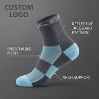 Chaussettes de sport personnalisées en gros avec logo, respirantes, pour la course et le cyclisme, avec soutien de la voûte plantaire et compression