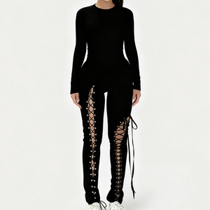 Combinaison sexy à lacets à manches longues pour femmes, nouvelle arrivée automne/hiver, mode féminine - Product Image 1