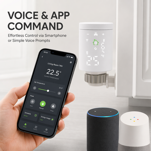 <span class=keywords><strong>Tuya</strong></span> วาล์วหม้อน้ำควบคุมอุณหภูมิแบบอัจฉริยะ, ZigBee3.0ควบคุมอุณหภูมิ ABS สามารถตั้งโปรแกรมได้สำหรับการควบคุมด้วยเสียงผ่านอะเล็กซา - Product Image 3