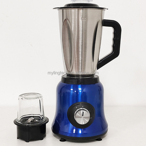 Frasco de vidrio 2 en 1, cuerpo inoxidable, potente licuadora eléctrica para triturar hielo, potente licuadora, mezclador eléctrico de frutas - Product Image 3