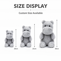 Porte-clés en peluche hippopotame personnalisé, fabrication directe d'usine, OEM ODM pour marques privées et commandes en gros