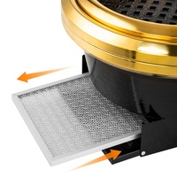 Barbecue japonais d'intérieur électrique, type table, four à barbecue encastré sans fumée, chauffage rapide 409 #   Acier inoxydable 3-5