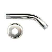 Bras de douche à effet pluie en acier inoxydable avec extension de type S Accessoire de robinet de salle de bain mural avec inverseur pour hôtels