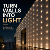 Luz LED de Píxeles para Muro Cortina de Gran Escala, 3W, 12 RGBW, Control DMX512, Luz de Punto para Fachada