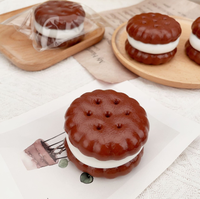 Jouet à presser en forme de biscuit de simulation, mignon, à rebond lent, sensation agréable au toucher, anti-stress, décompression, fidget, unisexe, tous âges