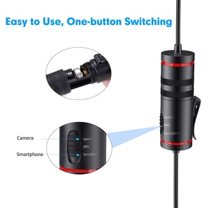 Collar de micrófono externo D1Youtuber <span class=keywords><strong>Vlogging</strong></span>, minimicrófono omnidireccional, amplificador Lavalier de 3,5mm, micrófono de grabación con Clip - Product Image 4