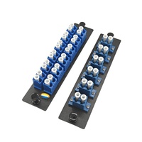 Harga pabrik Panel Patch adaptor serat 6, 12 port Mode tunggal Adapter dupleks LC UPC lengan keramik Panel adaptor serat UPC