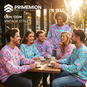 OEM/ODM Hooded Crew Neck Oversized Sweatshirt Spring Spandex/Polyester Eco-Friendly Quick Dry Custom Vintage Print Casual Wear