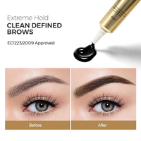 Teinture pour sourcils au henné sans oxydant en vrac de 10 ml, gel colorant naturel pour sourcils à base de plantes, 4 tons, logo personnalisé, service OEM sous marque privée