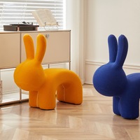 Canapé-lit enfant créatif en forme de lapin elfe de dessin animé, tabouret animalier original pour salon et hôtel