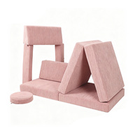 10-teiliges Auto-förmiges Modulares Kinder-Spielsofa Hochdichter Schaumstoff Cord-Kleinkindsofa für Spielzimmer Direktpreis ab Werk