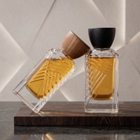 Flacon de parfum en verre avec couvercle en bois, nouvelle collection, vente chaude, coffret cadeau haut de gamme personnalisé, flacons de parfum vides