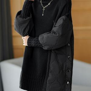 Ingrosso Inverno 2026 Nuovo Maglione a Collo Alto Color Caffè Spesso e Largo da Esterno alla Moda con Cuciture Ringiovanenti Top da <span class=keywords><strong>Donna</strong></span> - Product Image 2