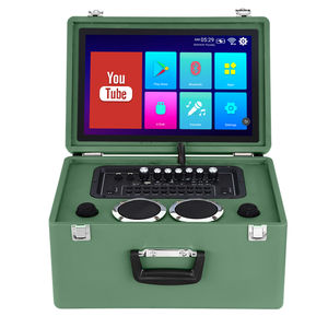 Machine de karaoké Android Diamant à double écran portable de 4 pouces WiFi 2G 32G Haut-parleur avec carte USB/TF/MIC1/MIC2/Line/C.MIC/OTG - Product Image 2