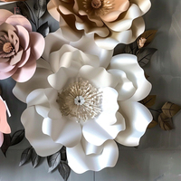 FLYING FLOWERS Fleurs en papier faites à la main, très vendues, pour décoration murale intérieure, mariage, fête, couleur personnalisable, taille 25-60cm, directement de l'usine