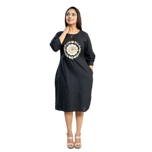 Robe élégante et durable à col rond, courte, ornée de mandalas, vêtements décontractés pour femmes - Product Image 6