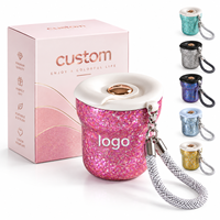 Gobelet à café miniature en titane pur léger à double paroi isolé de 8 oz avec logo personnalisé de luxe, avec couvercle et sangle, pour femmes, cadeaux