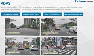 2 kênh taxi xe Dashcam Wifi 4G Dashcam mdvr 2 CH 1080p GPS Xe DVR với ADAS DSM 3m keo cài đặt - Product Image 3