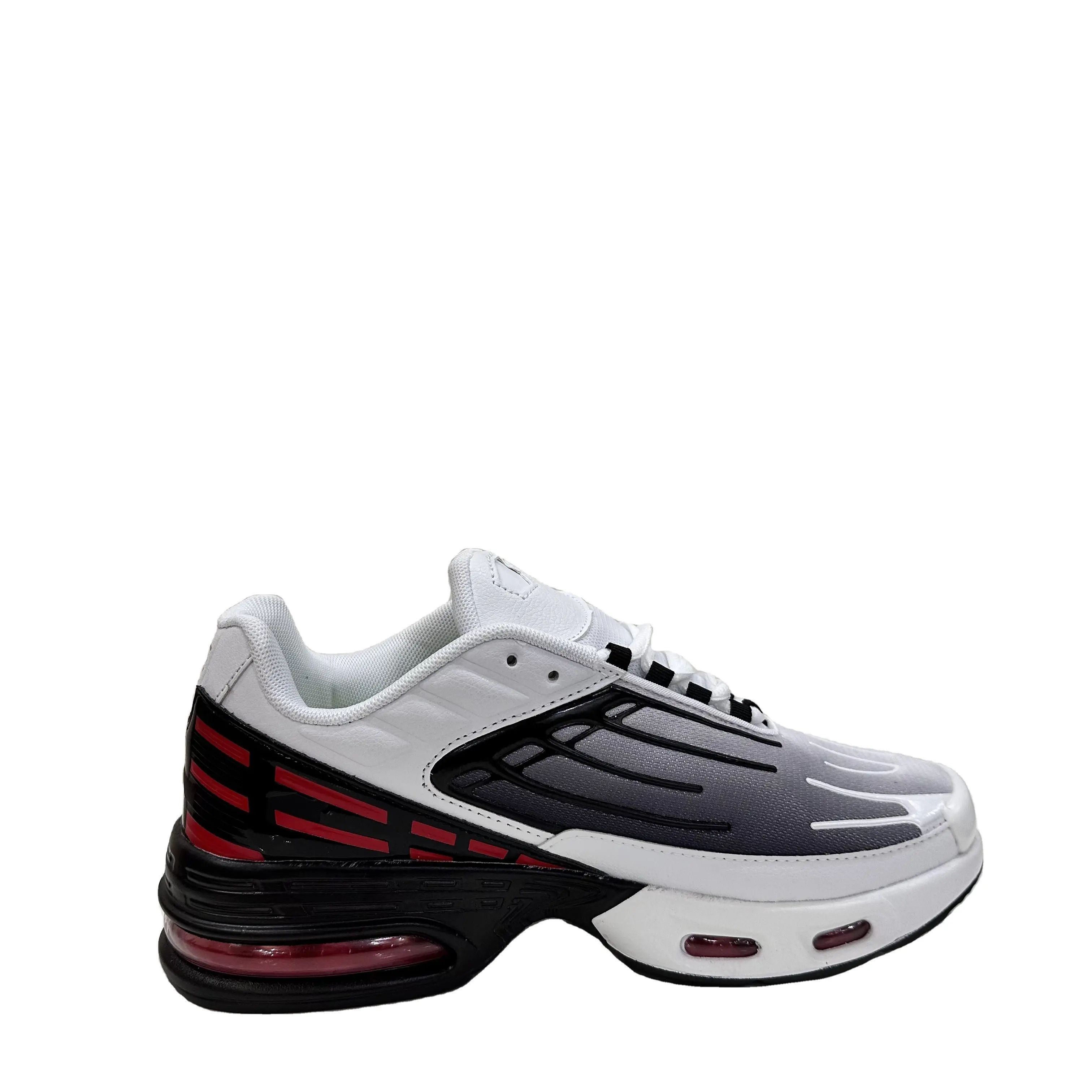 Moda rahat erkek ve kadın sneakers koşu ayakkabıları rahat ayakkabılar tam eldiven hava yastığı TN ayakkabı 1909FH001 beyaz gri kırmızı