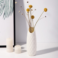Vas Plastik Sederhana Gaya Nordic, Pot Bunga Kecil Segar, Botol Penyimpanan untuk Bunga, Dekorasi Ruang Tamu Rumah Modern, Ornamen