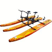 Vélo aquatique gonflable à deux places, style SUP, ponton flottant plat, cadre en aluminium, performance pour rivière, portable, de Chine, Lumark