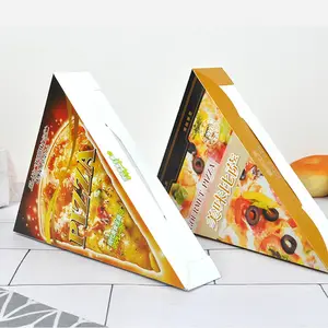 高品质定制餐厅三角披萨包装盒纸箱批发便宜可生物降解牛皮纸披萨盒出售