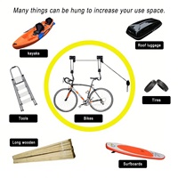 Système de levage robuste Yak Outdoors pour le rangement au plafond du garage, adapté aux kayaks, vélos, planches de surf, coffres de toit, échelles et plus encore