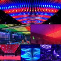 AIDLIN Настраиваемая RGB LED-подсветка 3W, 360-градусная светящаяся ПВХ-колонна-световод для декора ночных клубов и баров