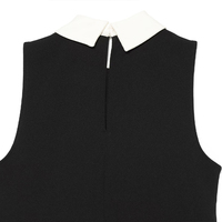 Robe Courte Femme ZATRHMBM Printemps/Automne 2026 Nouvelle Collection Tendance avec Nœud Décoratif, Col Rétro Color-Block, Style Décontracté