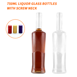750ml hình dạng tùy chỉnh Flint Glass Vodka Whisky chai với cap - Product Image 3