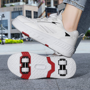 Roller Shoes Mesh Flashing Wheels Double Row Size 28-38 For Kids Students Sports - Product Image 4