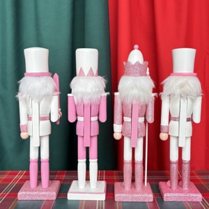 ตุ๊กตาทหารนัทแครกเกอร์ขนาดเล็ก 30 ซม. สีชมพู รุ่นใหม่ล่าสุด สำหรับตกแต่งคริสต์มาสและปีใหม่ - Product Image 2