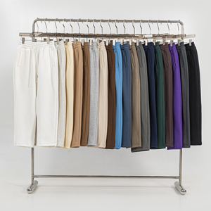 <span class=keywords><strong>Pantalon</strong></span> de jogging ample en molleton de <span class=keywords><strong>coton</strong></span> uni avec cordon de serrage, coupe droite, haute qualité pour <span class=keywords><strong>homme</strong></span> - Product Image 2