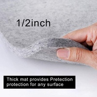 Tapis de pressage en laine portable 100% de Nouvelle-Zélande de 14x14 pouces pour le matelassage et le repassage avec coussin de repos en silicone et Magic Lint Bru