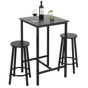 Juego de Mesa de Bar, Mesa Alta de Pub de 23.6 Pulgadas, Mesa Cuadrada de Bar, Mesa de Bar con Taburetes, Juego de Mesa Pequeña para Cocina para 2 Personas - Product Image 4