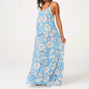 Nuevo Vestido Maxi Holgado con Estampado Playero, Vestido Hawaiano de Rayón Suave y Transpirable Personalizado - Product Image 2