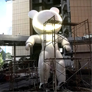 Sculpture de lapin spatial en plastique renforcé de fibres de verre, à poser au sol en extérieur, figurine animale artistique contemporaine, en résine faite à la main - Product Image 3