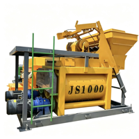 Bétonnière à double arbre à rotation forcée JS1000 |   Centrale de Béton Prête à l'Emploi Industrielle de 1000L, Machine de Malaxage