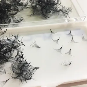 500-1000 fans Pointy Root Slim Thin Base pro made fans loose 0.03 0.05 10D 12D 14D pre made Mega Volume Premade Fan Lashes