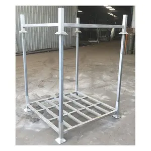 Warehouse stacking frame commercial fabricated customized mobile portable cold storage tube steel stillages pallet rack