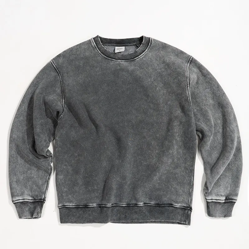 Giyim üreticileri puf baskı asit yıkama hoodie özel logo erkekler için streetwear boy hoodie