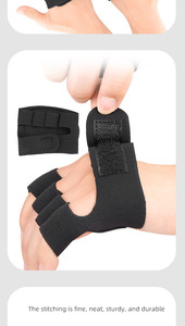 ถุงมือยกน้ำหนักหนังวัวแบบสปอร์ต ป้องกันฝ่ามือและนิ้วสี่นิ้ว สำหรับออกกำลังกายฟิตเนส - Product Image 5