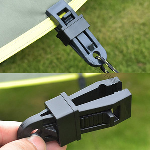 Abrazadera para cuerda de tienda de campaña con gancho de resorte para toldo de tienda de campaña al aire libre, tela Oxford, núcleo de 6 mm - Product Image 1