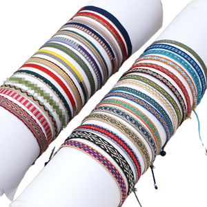 <span class=keywords><strong>Bracelet</strong></span> ajustable tressé à la main pour femme, style bohème, avec breloques, idéal pour les fêtes, bijoux fantaisie, vente en gros - Product Image 1