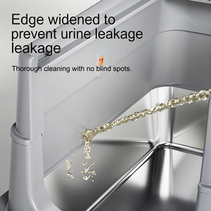 กระบะทรายแมวแบบปิดสนิท ขนาด 20 ลิตร ป้องกันการรั่วซึม ทำจากสแตนเลส สำหรับแมวในบ้าน - Product Image 2