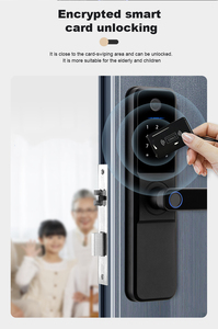 מפתח סיסמה חשמלי tlock דיגיטלי tuya טביעת אצבע אבטחה מנעול חכם עבור אלומיניום/פלדה/עץ/זכוכית עבור בלוטה - Product Image 3